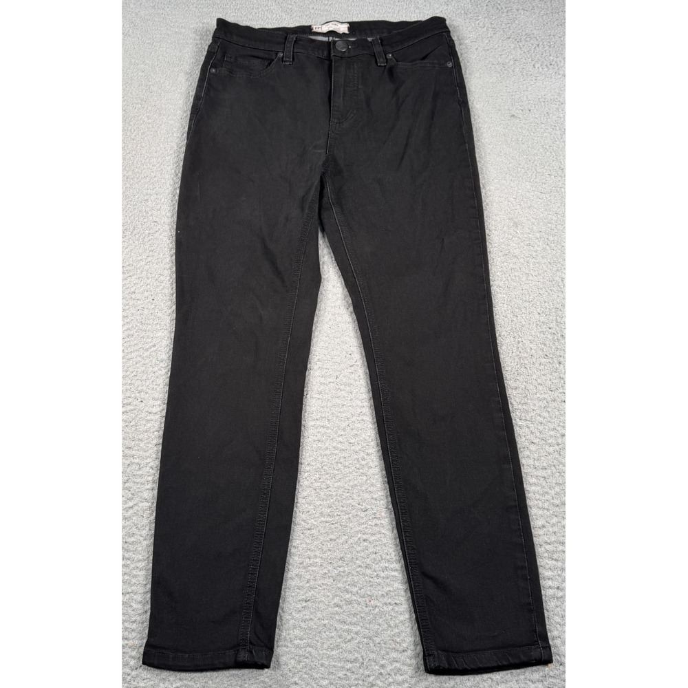 Free People Jeans Women's 27 Black Denim Straight Legs Cotton Mid Rise 5 Pockets
